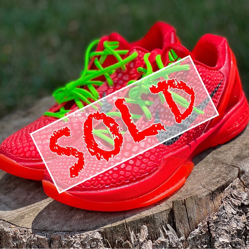 Nike ❌SOLD🎁Kobe 6 proto reverse grinch Men’s 13